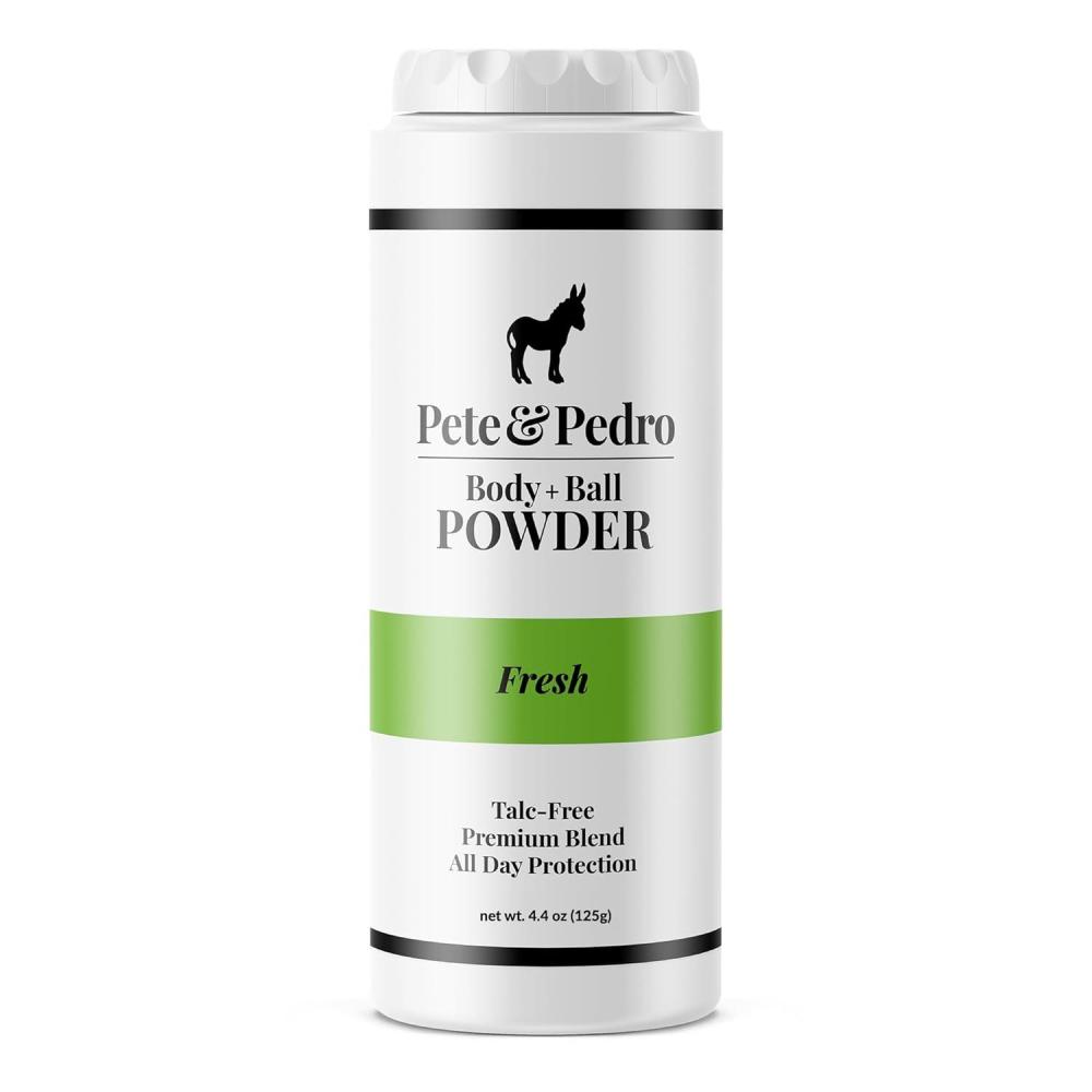 image:imagePete amp Pedro BODY amp BALL POWDER Fresh Scent TalcFree Mens Body Powder Deodorant for Men Sweat Absorbs Blocks Odor Hygiene for Groin Area Ideal For Gym amp Daily Use  Seen on Shark Tank 44 oza Balls  Body Powder  Fresh