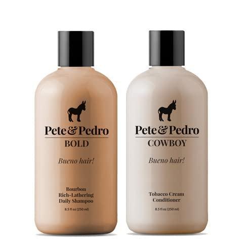 image:imagePete amp Pedro CLEAN amp CONDITION SET Tea Tree Oil Shampoo amp Peppermint Cream Conditioner Haircare Kit  Deep Cleansing amp Conditioning Dandruff Repair For Men amp Women  Seen on Shark Tank 85 oz Eachc Bold Shampoo  Cowboy Conditioner Set