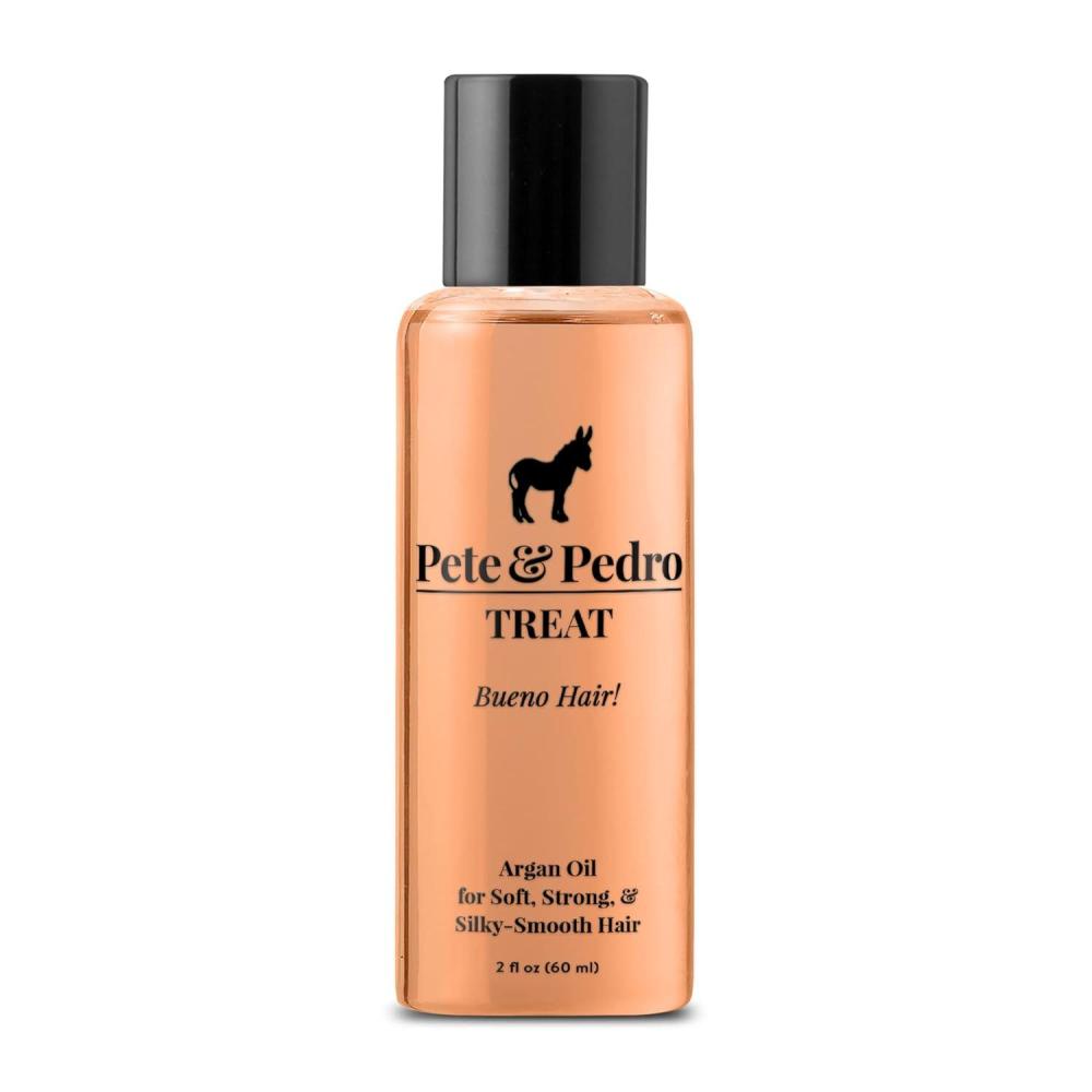 image:imagePete amp Pedro TREAT  Argan Oil Moisturizing Hair Treatment  Keeps Hair Soft Strong FrizzFree Silky amp Shiny  Helps Dry amp Damaged Skin Nails amp Cuticles  As Seen on Shark Tank 2 oz2 Fl Oz Pack of 1