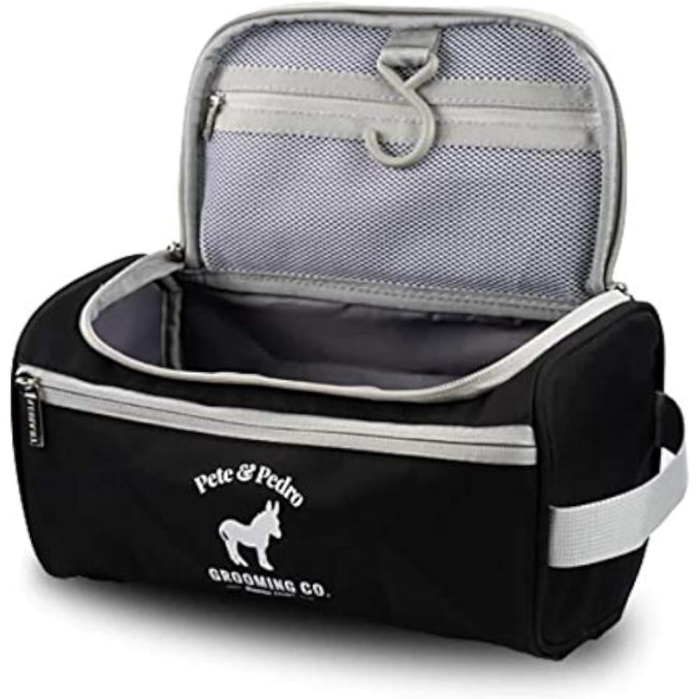 image:imagePete amp Pedro Toiletry Bag  Dopp Kit For Men amp Women  TravelSize For Toiletries Cosmetics amp Shaving  Big Includes Hanger Hook Handle 3 Sections Waterrepellent  As Seen on Shark Tank