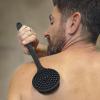 Pete & Pedro Long Handle Back & Body Shower Scrub Brush for Men & Women | Two-Sided Bath Tool to Reach Hard Spots | Short, Stubby Exfoliate Bristles & Longer Soft Bristles | As Seen on Shark Tank