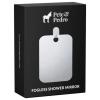 Pete & Pedro FOGLESS Shower Mirror – Shave & Manscape While Showering, Anti-Fog Mirror | Removeable Adhesive Hook Stays On Wall | Shaving & Shower Accessory Tools | As Seen on Shark Tank