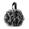 Pete & Pedro Loofah Sponge Pouf Bath & Shower Tool | Light Gentle Exfoliator & Skin Scrubber, Helps with Lather & Exfoliating Dermis | Black Mesh Body Shower Accessories | As Seen on Shark Tank