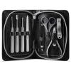 Pete & Pedro Men’s 8-Piece Stainless Steel Professional Manicure Set For Men & Women | Nail Clippers, File, Cuticle Care, Scissors | Leather Travel Case, Pedicure, Grooming Kit | As Seen on Shark Tank(a) 8-Piece Stainless Steel Manicure Set)