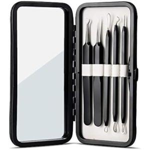 Pete & Pedro Acne & Blackhead Remover Skin Care Tool Set for Men & Women – 5 Piece Pimple Popper Kit + Mirror! | Removal of Whiteheads, Zits, Black Heads, Comedone Extractor | As Seen on Shark Tank