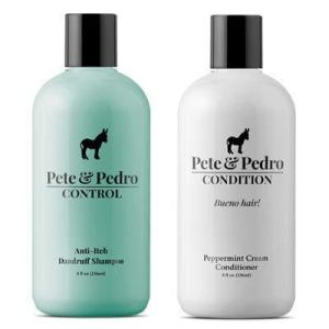 Pete & Pedro CLEAN & CONDITION SET, Tea Tree Oil Shampoo & Peppermint Cream Conditioner Haircare Kit | Deep Cleansing & Conditioning, Dandruff Repair For Men & Women | Seen on Shark Tank, 8.5 oz Each(e) Control Anti-Dandruff Shampoo & Peppermint Condition Set)