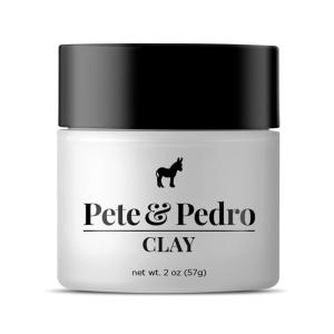 Pete & Pedro HAIR STYLING CLAY – Medium Hold, Matte Finish, Low Shine Styling Clay for Men, Ideal for Hairstyling Medium, Messy, Fine Thinning Hair Styles | Shark Tank Featured, 2 oz