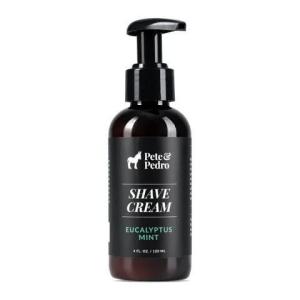 Pete & Pedro SHAVE CREAM – Natural & Artisan-Crafted, Eucalyptus Mint Scent | Rich & Thick Lather, Great For Sensitive Skin, Less Shaving Irritation/Razor Burn/Ingrowns | As Seen on Shark Tank, 4 oz.