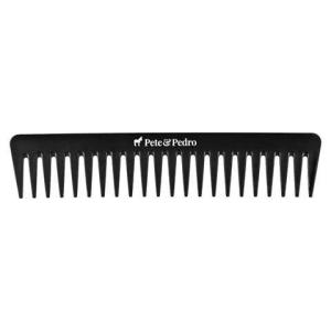 Pete & Pedro Wide Tooth Comb – Detangling & Hairstyling For Men & Women | Eliminates Knots & Tangles, Great For Wet/Fragile/Long/Thick Hair Types | Anti-Static, Black | As Seen on Shark Tank